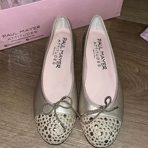 New in box champagne brill ballet flat size 7.5